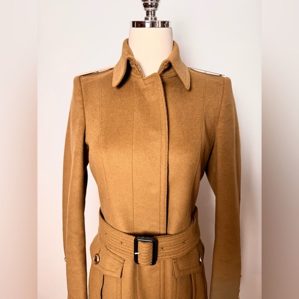 Burberry Wool Cashmere Military Coat Size 6 - Picture 5 of 15